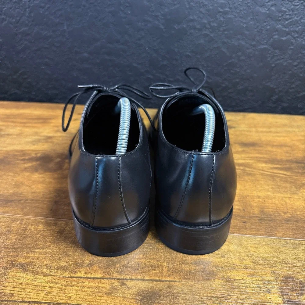 Kenneth Cole New York Design 111561 Black Leather Derby Shoes Mens Size 9.5